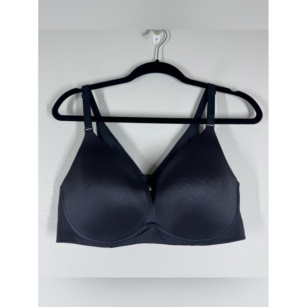 Cacique Invisible Backsmoother Lightly Lined Full Coverage No-Wire Bra Black 40D